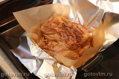 Свиная шея, запеченная в мандариновом маринаде Свиная шея, запеченная в мандариновом маринаде