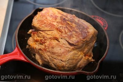 Свиная шея, запеченная в мандариновом маринаде Свиная шея, запеченная в мандариновом маринаде