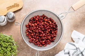 Красная фасоль с грибами