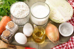 Быстрый пирог с капустой Быстрый пирог с капустой