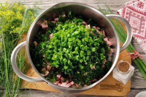Окрошка на лимонной кислоте