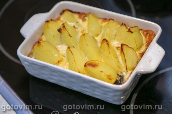 Запеканка из беломорской сельди с картофелем 