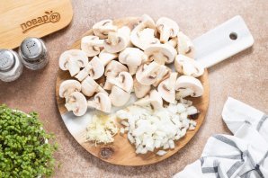 Красная фасоль с грибами