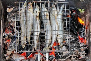 Корюшка на мангале Корюшка на мангале