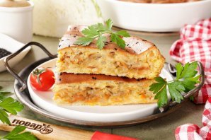 Быстрый пирог с капустой Быстрый пирог с капустой