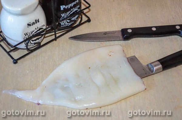 Жареные кальмары на гриле (или сковороде)