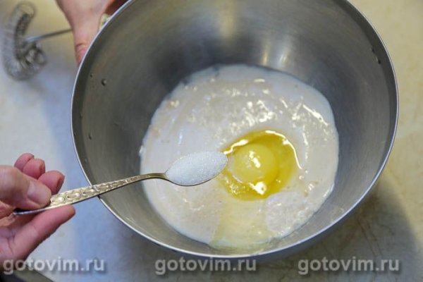 Заливной пирог со спаржей и ветчиной