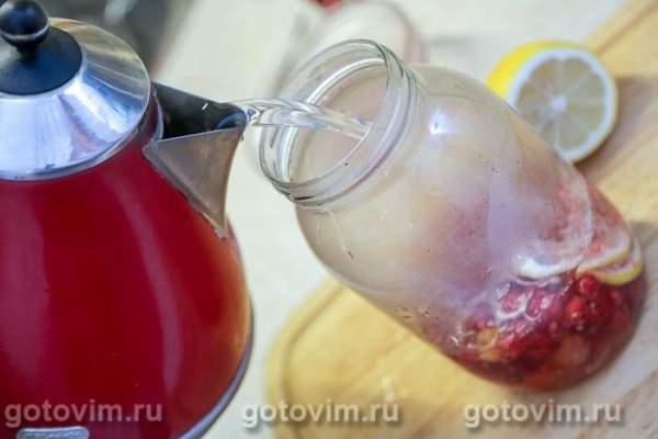 Компот из малины с лимоном на зиму Компот из малины с лимоном на зиму