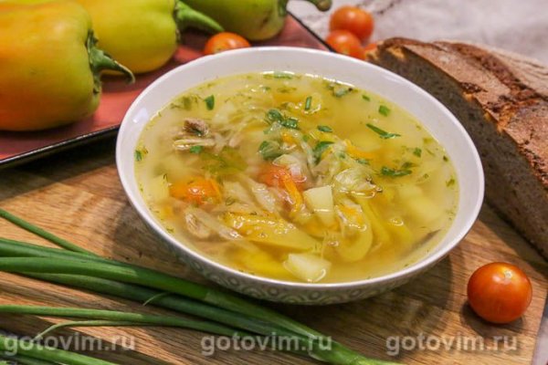 Щи с мясом и печеными овощами Щи с мясом и печеными овощами