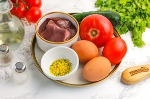 Салат из печени