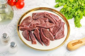 Салат из печени