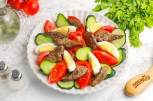 Салат из печени