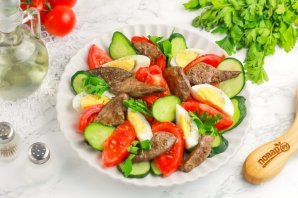 Салат из печени