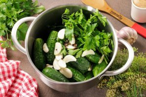 Малосольные огурцы быстрого приготовления в кастрюле