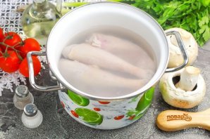 Куриный суп с шампиньонами Куриный суп с шампиньонами