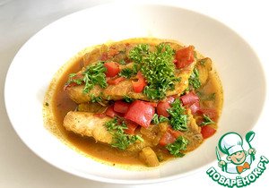 Карри с рыбой и овощами