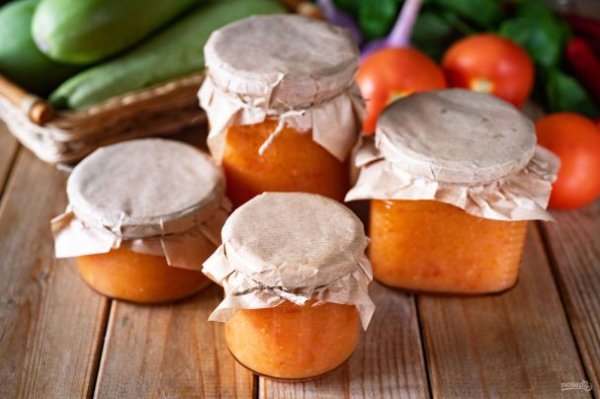 Икра кабачковая с помидорами Икра кабачковая с помидорами