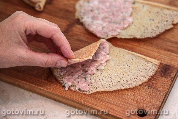 Блины-треугольники с начинкой