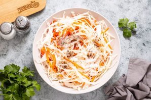 Капуста с перцем на зиму