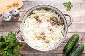 Салат из капусты и огурцов на зиму Салат из капусты и огурцов на зиму