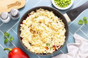Паста орзо с овощами