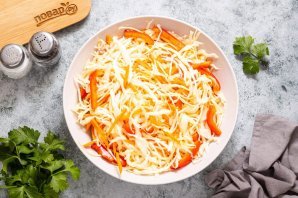 Капуста с перцем на зиму