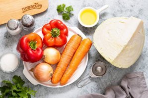 Капуста с перцем на зиму
