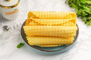 Вафельные трубочки в вафельнице