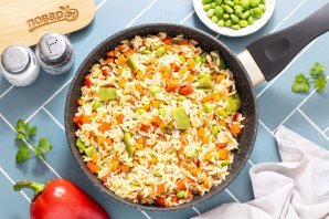 Паста орзо с овощами