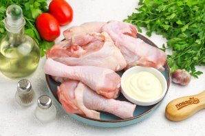 Курица в майонезе с чесноком