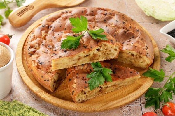 Заливной пирог с капустой Заливной пирог с капустой