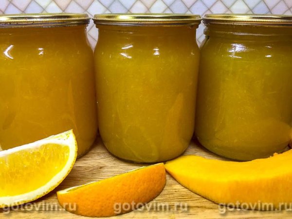 Тыквенный сок с апельсином на зиму