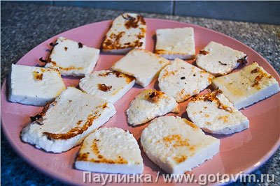 Жареный адыгейский сыр с грибами Жареный адыгейский сыр с грибами
