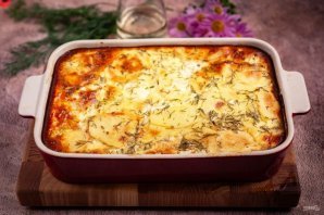 Фарш с картошкой в духовке