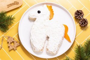 Вегетарианский салат в виде лошади