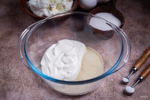 Творожная запеканка на сковороде