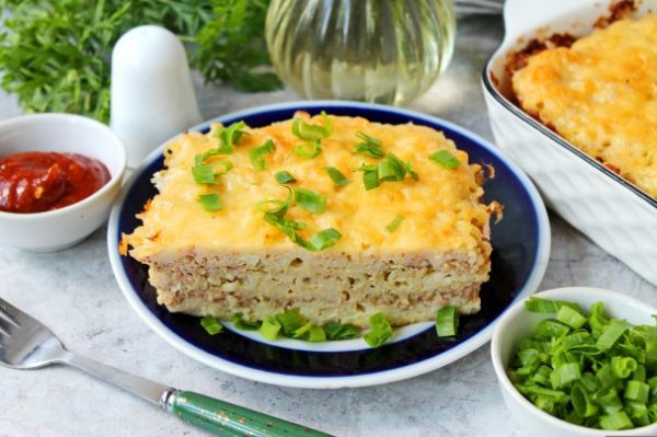 Макаронная запеканка с фаршем Макаронная запеканка с фаршем