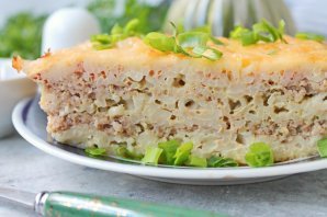 Макаронная запеканка с фаршем Макаронная запеканка с фаршем