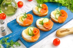 Бутерброды с красной рыбой