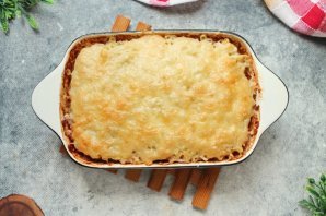 Макаронная запеканка с фаршем Макаронная запеканка с фаршем