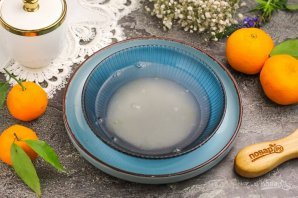 Торт с мандаринами без выпечки