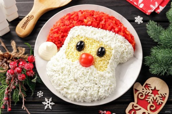 Салат "Дед Мороз-Красный нос" Салат "Дед Мороз-Красный нос"