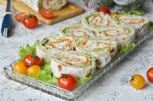 Рулет из лаваша с горбушей Рулет из лаваша с горбушей