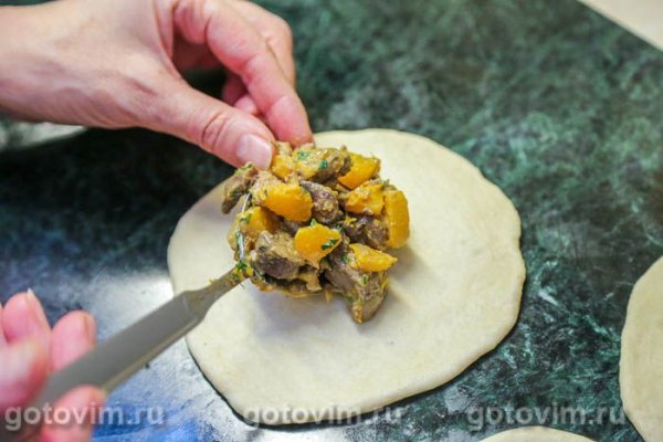 Бочонки с куриной печенью и тыквой Бочонки с куриной печенью и тыквой