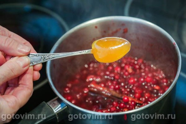 Клюквенный соус с красным вином и корицей 