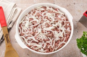 Запеканка из кабачков с картошкой и фаршем в духовке Запеканка из кабачков с картошкой и фаршем в духовке