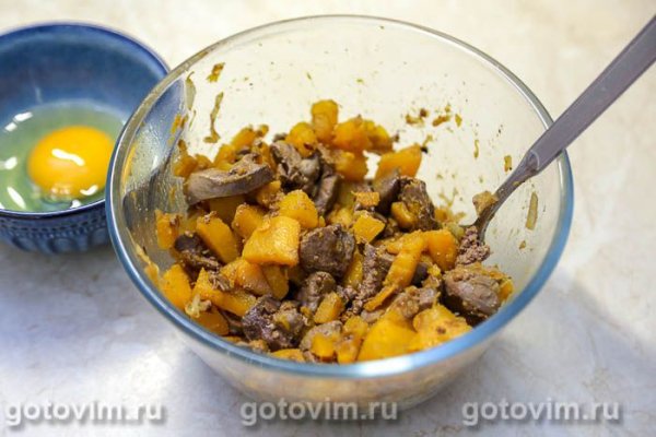 Бочонки с куриной печенью и тыквой Бочонки с куриной печенью и тыквой