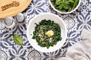 Корейская закуска из шпината
