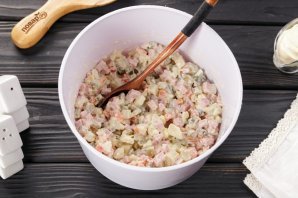 Салат "Шапочка Деда Мороза"