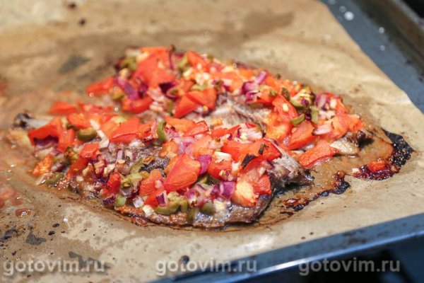 Филе сельди с сальсой, запеченное в духовке Филе сельди с сальсой, запеченное в духовке